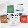 thumbnail image 1 of YAOMOBB Office Desk Calendar Simple Style Mini Desk Calendar Spiral Coil Date Recording 12 Monthly Plan Book, 1 of 7