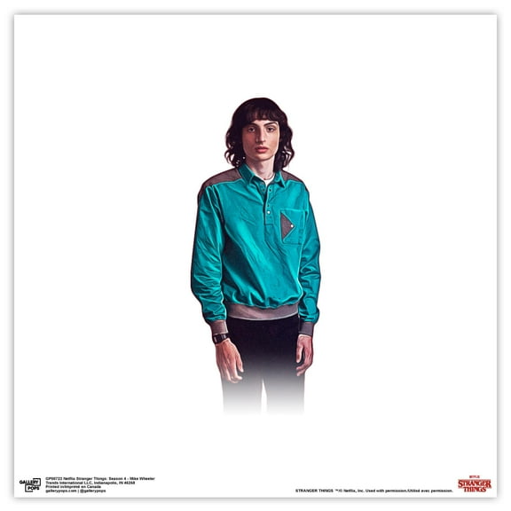Gallery Pops Netflix Stranger Things: Season 4 - Mike Wheeler Wall Art, Unframed Version, 12" x 12"