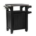 thumbnail image 1 of Keter Unity Portable Outdoor Table and Storage Cabinet with Hooks for Grill Accessories-Stainless Steel Top for Patio Kitchen Island or Bar Cart, Dark Grey, 1 of 10