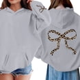 thumbnail image 2 of Mercatoo Hoodies for Girls Bow Graphic Oversized Leopard Hooded Sweatshirt Long Sleeve Cute Trendy Casual Pullover Tops, 2 of 7