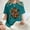 Blue(New), variant on PNTUTB Women's Floral Pattern Short Sleeve Round Neck Drop Shoulder Sleeve T Shirt Comfortable Top