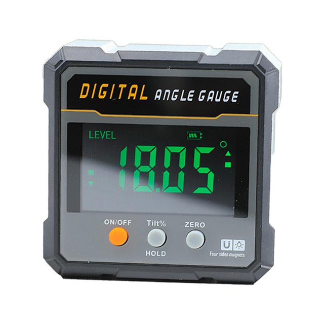 Inclinómetro Digital Nivel Electrónico Medidor de Ángulo Medición Precisa Pantalla Compacta Impermeable Material de Aluminio Función Portátil