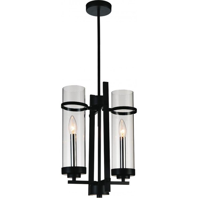 2 Mini Pendentifs Lumineux avec Fini Noir
