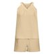 thumbnail image 5 of jersey suelto con cuello en v de color sólido para mujer top casual sin mangas con pantalones cortos con bolsillos beige / xl, 5 of 8