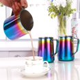 thumbnail image 4 of Rainbow Colored Stainless Steel Espresso Coffee Milk Frothing Jug, 4 of 5