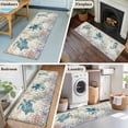 thumbnail image 5 of Vintage Coastal 2'x6' Runner Rugs for Hallway Kitchen Bedside Non Slip Washable, Sea Turtle Octopus Coral Beach Nautical Entryway Rug Runners with Rubber Backing, Long Carpet Runner for Laundry Room, 5 of 8