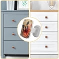 thumbnail image 5 of HemaKayy 4 Pack 1.18" Decorative Cabinet Knobs - Durable ABS Glass Handles for Cabinets, Drawers, and More - Enhance Your Home Kitchen Furniture Decor - Blue Butterfly on Orange Chrysanthemum, 5 of 6