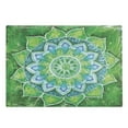 thumbnail image 1 of Mandala Cutting Board, Grand Leaf Forms of Nature and Theme Green Boho Style Floral Print, Decorative Tempered Glass Cutting and Serving Board, Large Size, Green Blue, by Ambesonne, 1 of 1