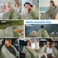 thumbnail image 5 of Sage Green Cooling Blanket,Lightweight Summer Throw Blanket with Double Sided Cold Effect,Retro Oil Painting Modern Abstract Art Aesthetics Picnic Blankets Bed Sheet for Hot Sleepers 60"x80", 5 of 8