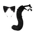 thumbnail image 1 of Diadema con orejas de y de imitación, diadema ajustable de felpa para Cosplay, disfraz de carnaval y Halloween para mujer, vestido de fiest , NEGRO negro2, 1 of 4