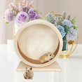 thumbnail image 5 of Wooden Hamster Wheel Quiet Wood Hamster Wheel Toy, Small Animal Activity Accessory for Rodents Like Mice and Chinchillas, Large, 5 of 5