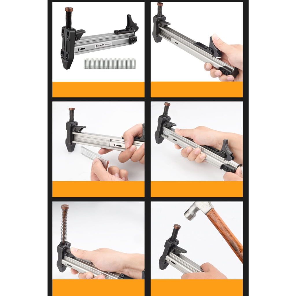 MOMOJIA ST25 Finish Nailer Kit, Aluminum Alloy Auto Manual Nail Gun with Wrench for DIY