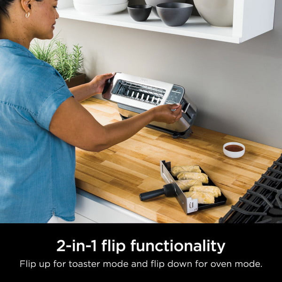 Ninja Foodi 2-Slice Stainless Steel 2-In-1 Flip Toaster - Millwood Hardware