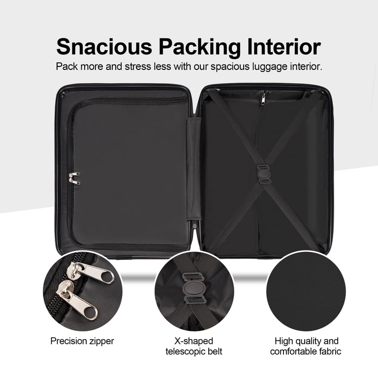 Ginza Travel 2 Piece Hardshell Spinner Luggage Set, Lightweight