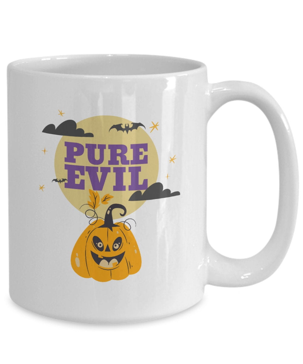 Pure Evil Halloween Jack O Lantern coffee mug