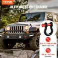 thumbnail image 3 of 5/8" D-Ring Shackle, 4-Pack Alloy Steel Recovery Shackles 13 Ton Break Strength, 3/4" Screw Pin, Heavy Duty for Jeep Truck Towing & Off-Road, 3 of 11