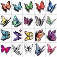 thumbnail image 1 of Tattoo Stickers 20 Sheets , Temporary Disposable Tattoo, Rose Butterfly Pattern , Realistic Colorful Tattoos Sticks For Women And Girls, 1 of 4