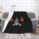 thumbnail image 2 of Manta de forro polar con diseño de piratas instantáneos "Solo añade ron": divertida manta de Halloween de Jolly Roger, súper suave y acogedora, ligera, suave y cómoda, manta de franela cálida y, 2 of 5