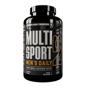 MultiSport Men's Daily Multivitamin-Mineral Supplement, Vitamin C, D, E, MK7, Zinc for Immune Support, 120 Vegetable Capsules, NutraBio Labs
