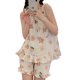thumbnail image 2 of Conjunto de pijama con tirantes para mujer, ropa de dormir corta con estampado bonito que no destiñe, cómoda y agradable para la piel, traje para el hogar y el Hotel, 2 of 8