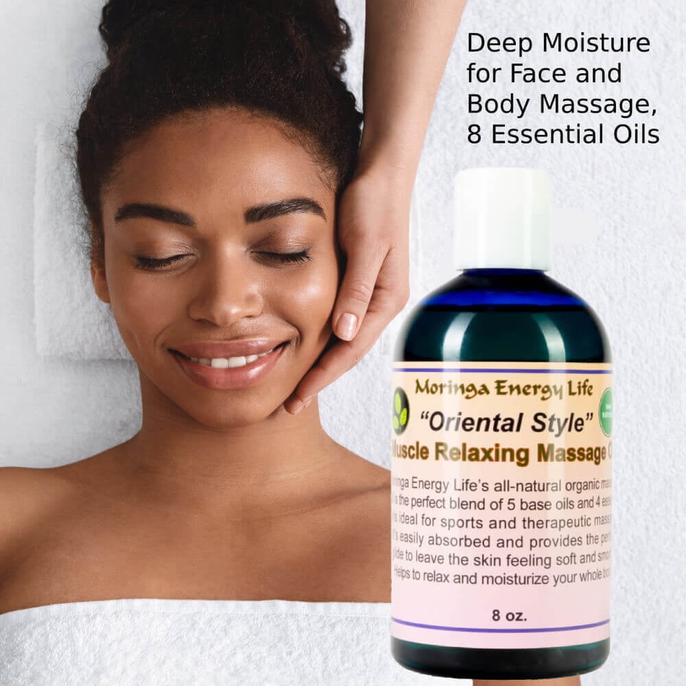 Natural Massage Oil by Moringa Energy Life, 8 oz.