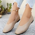thumbnail image 4 of IEMIEMIEM Women's Ballet Flats Comfortable Shoes Pointed Toe Slip On Work Loafers Business Casual Dress Shoes Nude Flat Khaki 8 Wide, 4 of 5