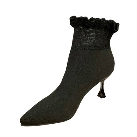 

NN Snowboard Boots Women s Ankle Boots Low Heels Chunky Cutout Booties Perforated Western Shoes