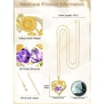 thumbnail image 4 of Taioiat Birthstone Necklace for Women Double Sunflowers and Birthstones with Engraving Gold Plated Jewelry Valentines Day Birthday Gifts for Women Best Friend Friendship, 4 of 7
