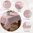 thumbnail image 5 of Pink Christmas Table Cloth Waterproof Tablecloths, Xmas Snowflake Winter Tablecloth Dining Table Cover for Kitchen Party Tabletop Outdoor, Rectangle Tablecloth 52x70 Inch, 5 of 9