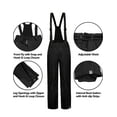 thumbnail image 6 of Mapamyumco Women's Ski Bibs Waterproof Insulated Snowboard Pants, Windproof Snow Pants with Detachable Suspenders Size L, 6 of 7