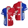 thumbnail image 3 of Camisas hawaianas con estampado 3D para hombres, camisas polinesias con escudo de armas de Haití, negras y marrones, camisetas casuales de moda para niños, ropa de calle para mujeres, 3 of 5