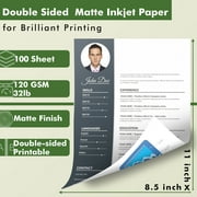 Koala Double-Sided Thin Matte Photo Paper, 8.5x11, 220 Sheets, 32lb 120gsm, for Inkjet Printers DIY Brochures, Flyers