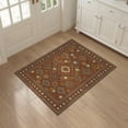 thumbnail image 3 of ODIKA Aztec Symmetrical Boho Motif Faded Border Tapetes Para Cocina for Home Office, Hallway, Laundry Room, Non-Slip Chair-Friendly, 3 of 7
