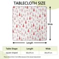 thumbnail image 2 of Red Christmas Tree Pattern Square Fitted Tablecloth with Elastic Edge,Square Table Cover,Washable Elastic Table Cover for Home Kitchen Party Decor 36"x36", 2 of 6