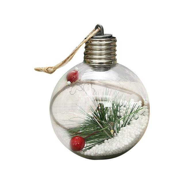 Leutsin Christmas LED Transparent Christmas Ball Christmas Tree Pendant Glowing