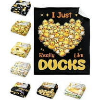 I Just Really Like Ducks Blanket Adult duck Blanket Kids Funny Blanket Suitable for Bedroom bed sofa Crib Couch Chair outdoor All Season Items That Yellow Duck Lovers Will Love 60"x50"for Teens