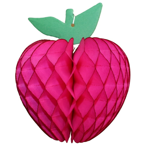3-pack Devra Party 7 Inch Honeycomb Tissue Paper Apple Decoration, Cerise