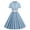 Light Blue, variant on Brglopf 1950s Polka Dot Dresses for Women Vintage Rockabilly Retro Short Sleeve Button up Dress Cocktail Party Evening Prom Gown with Belt Light Blue S
