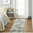 thumbnail image 3 of Home Dynamix Boho Andorra Transitional Damask Area Rug, Grey/Blue, 1'6"x7'2", 3 of 9