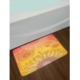 thumbnail image 2 of Botanical Bath Mat, Sunflowers in Warm Colors Doodle Agriculture Design Blooming Plants, Non-Slip Plush Mat Bathroom Kitchen Laundry Room Decor, 29.5 X 17.5 Inches, Orange Yellow Burgundy, Ambesonne, 2 of 2