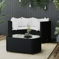 thumbnail image 1 of vidaXL 4 Piece Garden Lounge Set with Cushions Black Poly Rattan, 1 of 5
