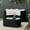 Black and cream, variant on vidaXL 4 Piece Patio Lounge Set with Cushions Brown Poly Rattan