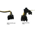 thumbnail image 3 of AYA 30" (30-inch) EPS 12V 8-Pin to Dual PCIe 8-Pin (6+2Pin) Male Graphics Video Card Adapter AYA-8EPS-DUAL-8PM, 3 of 3