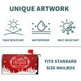 thumbnail image 5 of Merry Christmas Magnetic Mailbox Cover 21x18 Inch - Snowy Winter Decorative Wrap for Home Garden Yard Outdoor Decor - Happy New Year Post Letter Box Decal, 5 of 6