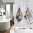 thumbnail image 7 of GZHJMY 2 Piece Watercolor Flower Hand Towels for Bath Decorative, Pure Cotton Guest Towels Fingertip Towels for Bathroom Spa Gym,16 x 28 inch, 7 of 7