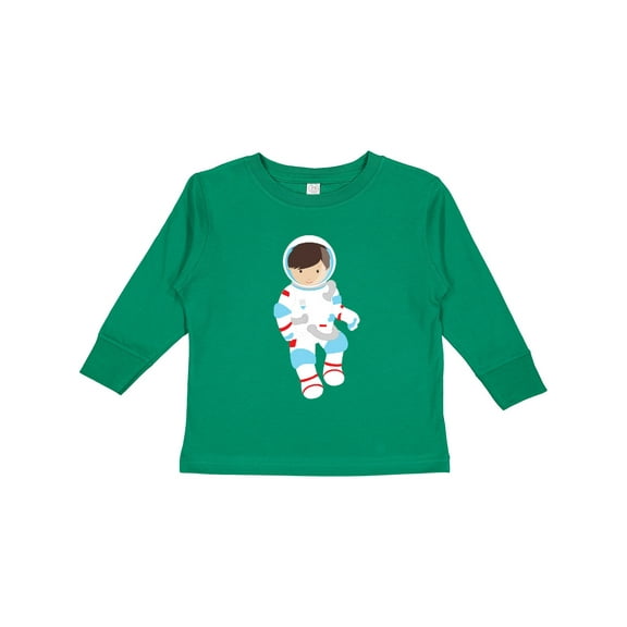 Inktastic Astronaut Boy, Cosmonaut, Space Flight, Cute Boy Boys Long Sleeve Toddler T-Shirt