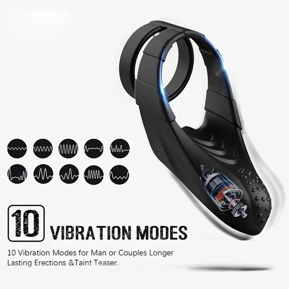XBONP Vibrating Penis Ring, Powerful Vibrator Clitoris Stimulator Prostate Vibrator for Sex Nipple Vibrator for Women Men