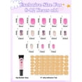thumbnail image 3 of Press on Nails EBANKU Kids Flower Mermaid Heart 130 unidades, 3 of 7