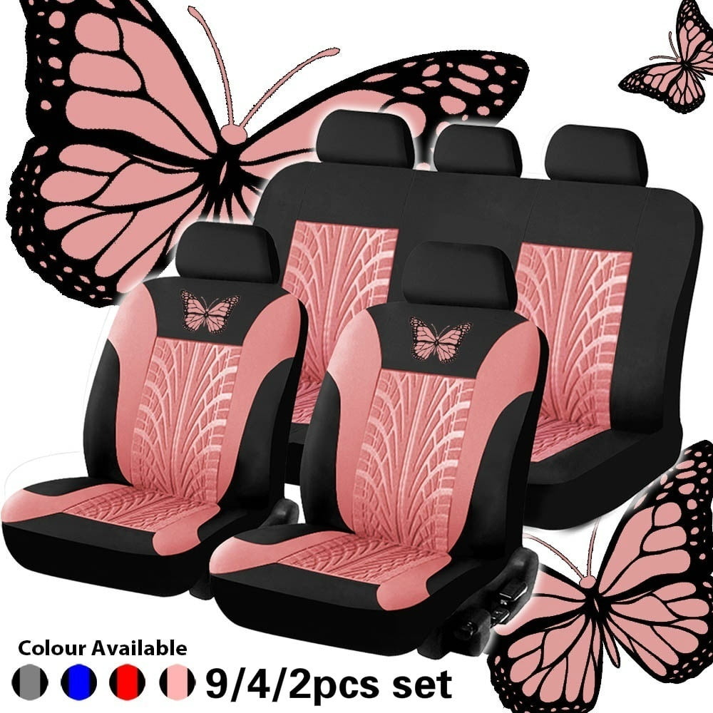 Wedding Car Decorations Butterflies Set White Natural Colours Red Pink Blue 