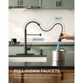 thumbnail image 2 of Grifo de cocina FORIOUS LED con pulverizador desplegable negro SS, 2 of 8